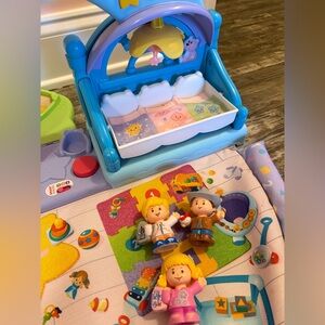 Little people nursery and little people figurine set bundle